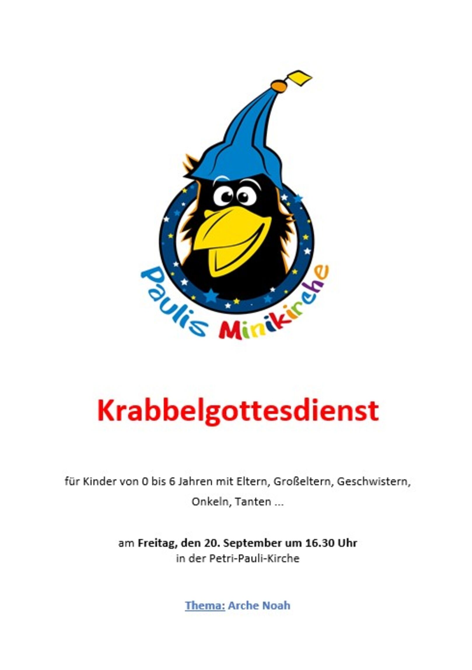 Plakat Mini Kirche 20.9.2024
