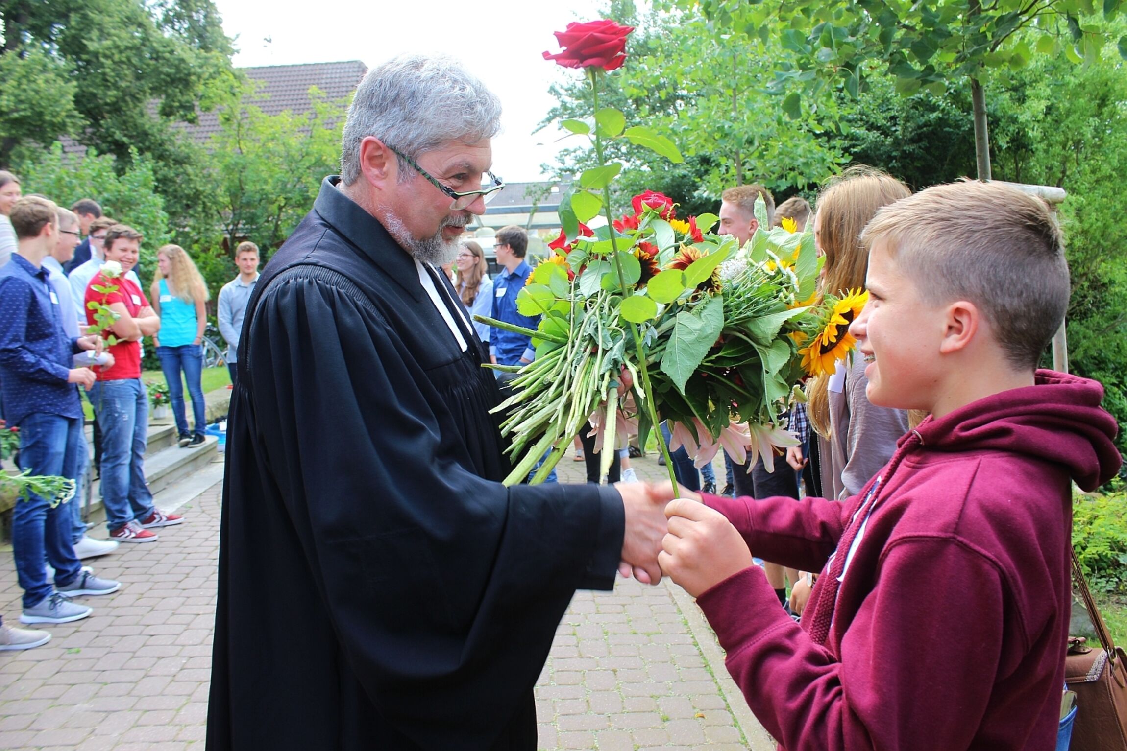 Spalier-Konfirmanden Foto Aue