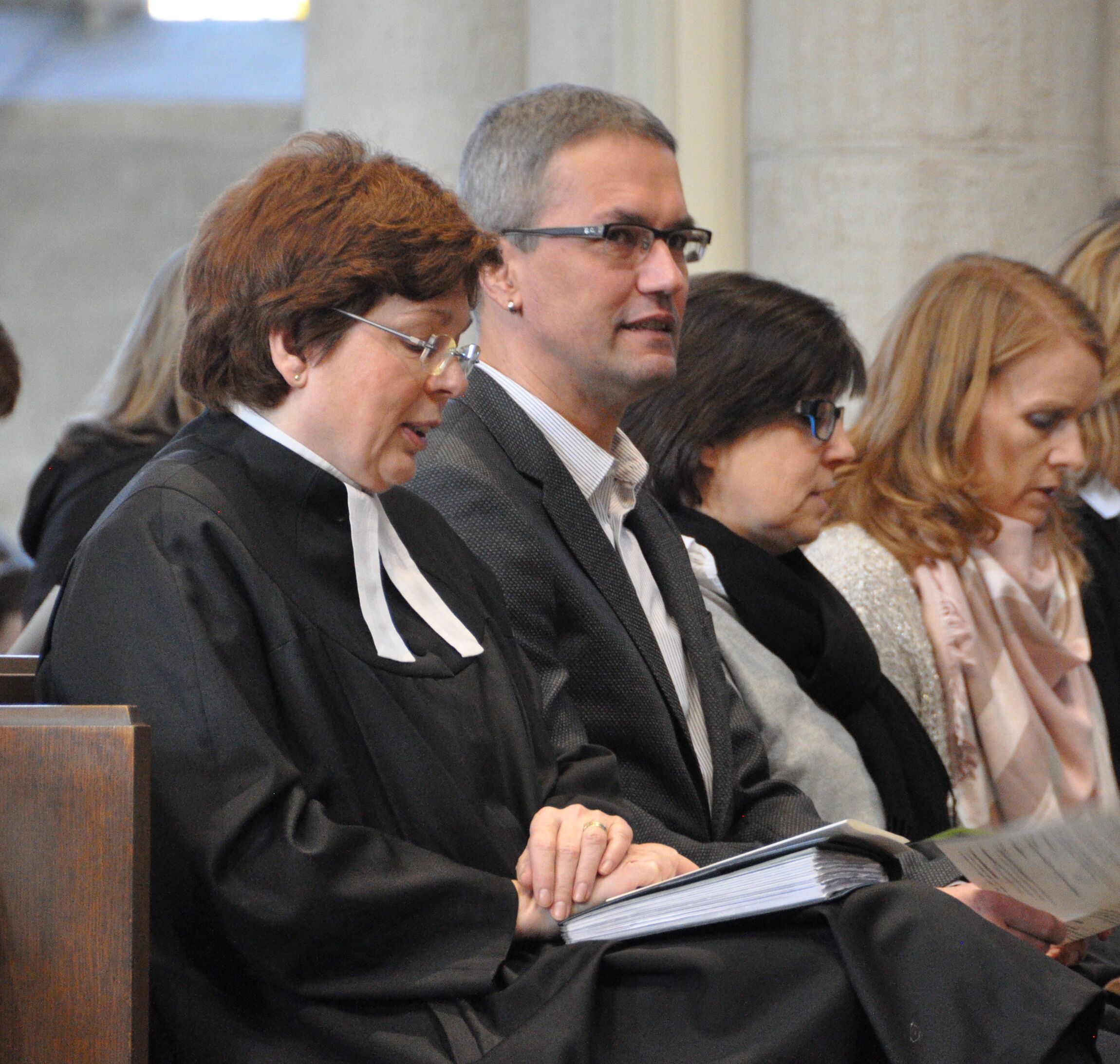 OLKR'in Kerstin Gäfgen-Track und der neue Schulleiter des Andreanums Dirk Wilkening