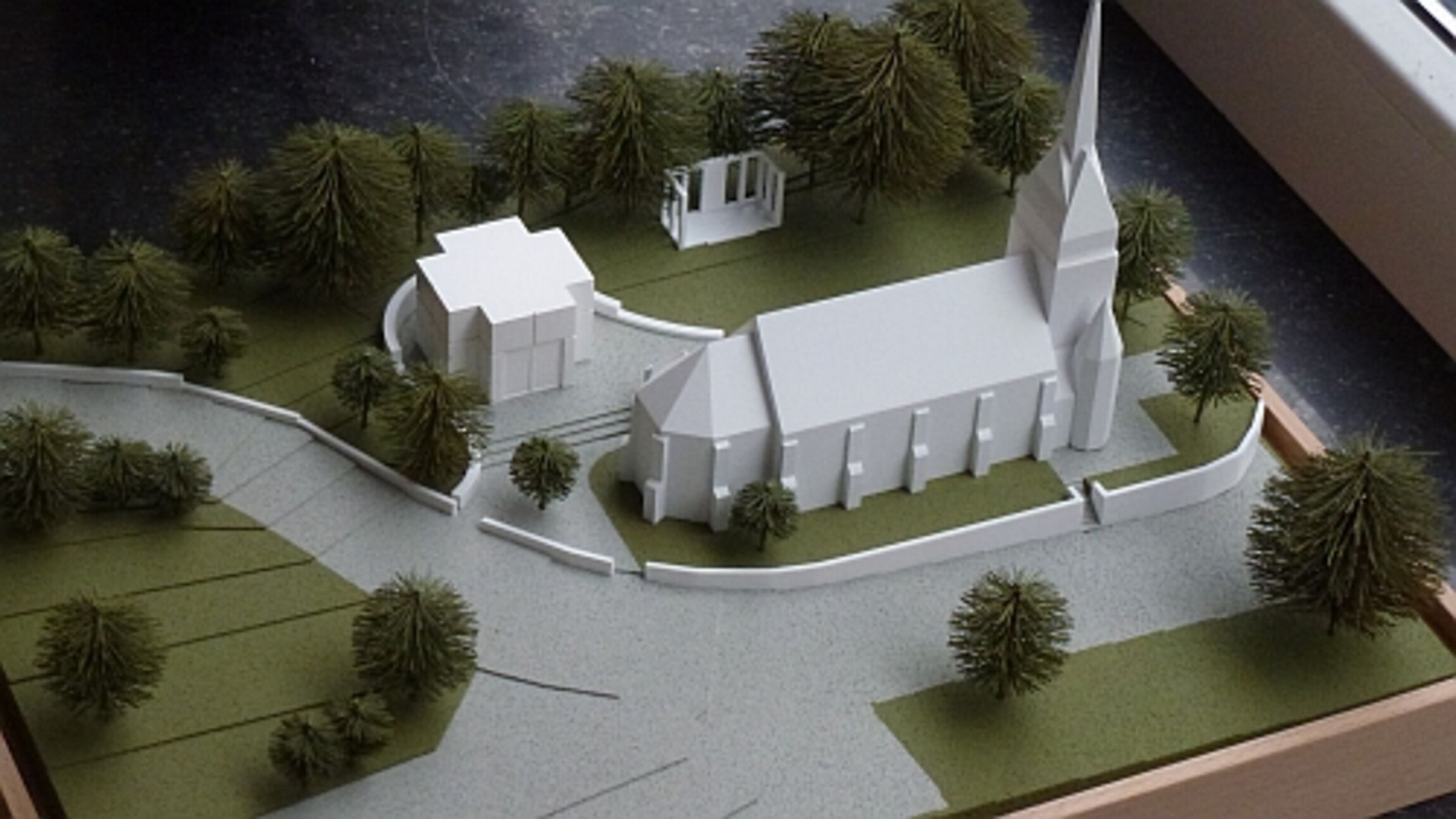 Modell des Kolumbariums St. Ludgeri -Ehmen