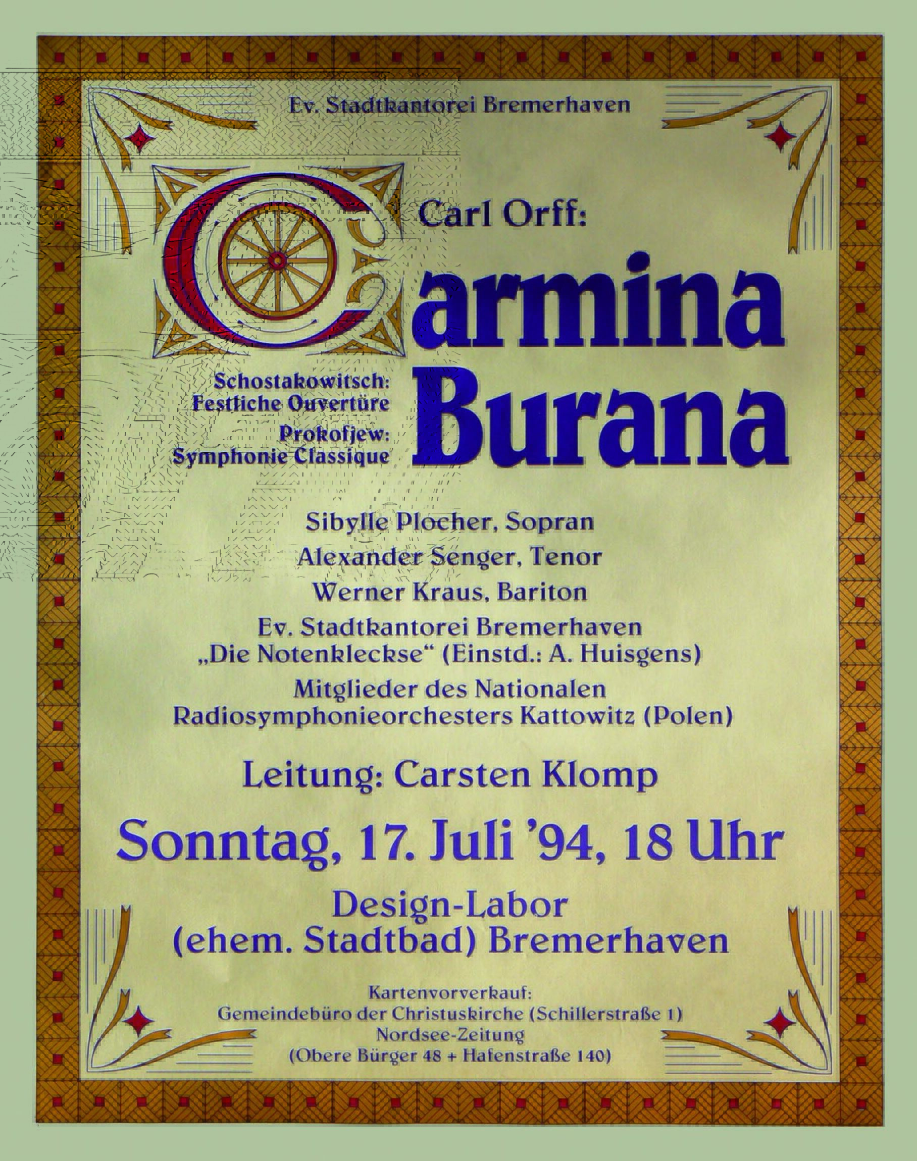 Plakat Carmina 1994