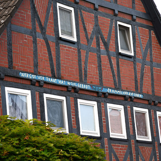 Inschrift Haus in Börry