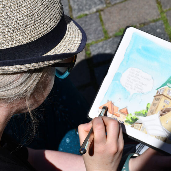 Zeichnung - Steh auf hab Mut  |  Annabel Herget 