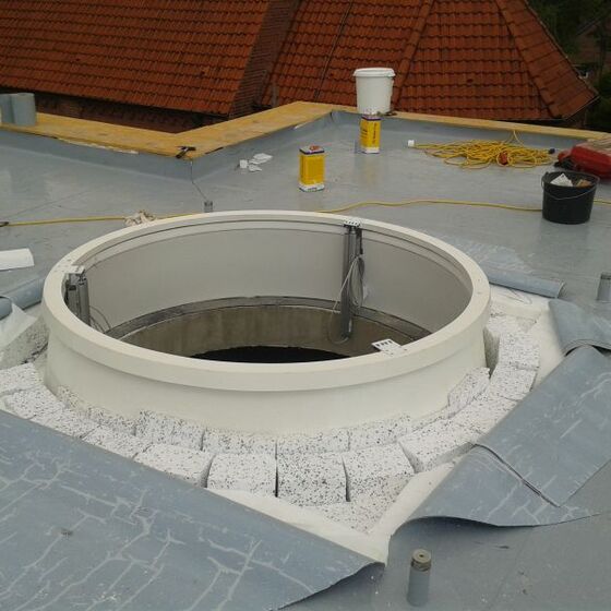 Öffnung für die Glaskuppel