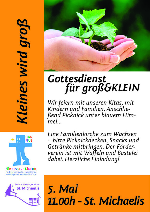 Plakat Gottesdienst gross&KLEIN - Mai 2024
